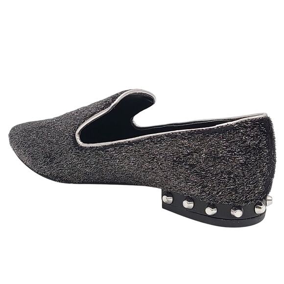 Marc Fisher Women Abree Studded Heel Slip On Loafers Size US 9M Black/Pewter - Picture 3 of 6